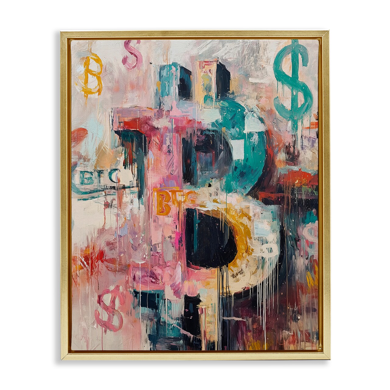 Stupell Industries Street Style Crypto Symbol Floating Frame, design by Svetlana Aleynikova